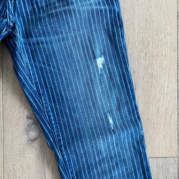 Current Elliot THE FLING INDIGO PINSTRIPE DESTROY - Picture 10 of 10